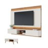 Conjunto Home para Tv e Mesa de Centro Viena Off-white Freijo - 1
