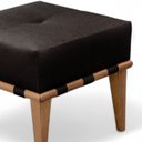 Ver imagem 4 de Puff Banqueta em Madeira Maciça Noé Luxo Preto