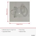 Ver imagem 5 de Pote Hermético de Vidro 500ml Transparente 14x10x10cm Mantimentos Cozinha Tampa