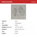 Ver imagem 4 de Pote Hermético de Vidro 500ml Transparente 14x10x10cm Mantimentos Cozinha Tampa