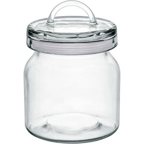 Pote Hermético de Vidro 500ml Transparente 14x10x10cm Mantimentos Cozinha Tampa