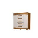 Ver imagem 1 de Cômoda 2 Portas 5 Gavetas Diana Acp Móveis Cinamomo/off White 100% Mdf