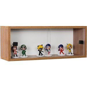 Nicho 60x23x18 Freijó com Portas de Acrílico e Puxador