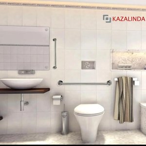 Barra /corrimão de Apoio 40 Cm para Banheiro Idosos Inox Kzi