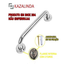 Barra /corrimão de Apoio 40 Cm para Banheiro Idosos Inox Kzi - 2