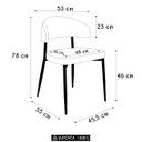 Ver imagem 4 de Cadeira de Jantar Estofada Kit 6 Chloe M25 Linho Lautrec Off - Mpozenato