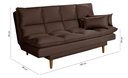 Ver imagem 4 de Sofá Cama Casal 3 Lugares Andorra Suede Marrom 379 Império Estofados