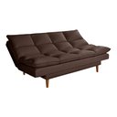 Ver imagem 5 de Sofá Cama Casal 3 Lugares Andorra Suede Marrom 379 Império Estofados