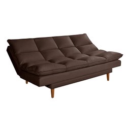 Sofá Cama Casal 3 Lugares Andorra Suede Marrom 379 Império Estofados - 5