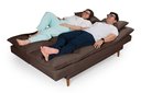 Ver imagem 2 de Sofá Cama Casal 3 Lugares Andorra Suede Marrom 379 Império Estofados