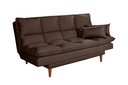 Ver imagem 3 de Sofá Cama Casal 3 Lugares Andorra Suede Marrom 379 Império Estofados
