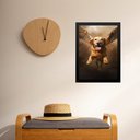 Ver imagem 1 de Quadro Decorativo Cão Labrador Anjo 45x34cm - com Vidro:moldura Branca