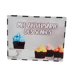 Cofre Sonhos Meu Aniversário Junte Dinheiro para Seu Sonho