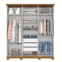 Ver imagem 2 de Guarda Roupa Casal Cover Off White Nature com Espelho - Henn