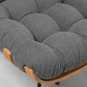 Ver imagem 6 de Kit Poltrona Costela com Puff Para Sala Linho Chumbo