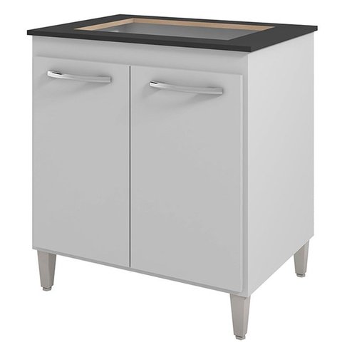 Balcao 75 Cm com Tampo para Cooktop 4 Bocas 9250 Branco Mobbs