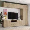 Ver imagem 1 de Estante para TV até 75 Polegadas  8 Módulos 14 Portas 2 Gavetas Frame CabeCasa MadeiraOriginals