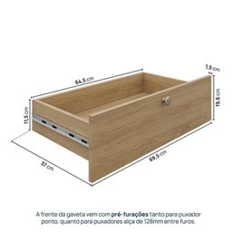 Estante para TV até 75 Polegadas  8 Módulos 14 Portas 2 Gavetas Frame Cabecasa MadeiraMadeira - 10