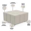 Ver imagem 3 de Puff Decorativo Para Sala de Estar Quadrado Milano 90x90cm W01 Linho Champagne - Lyam Decor