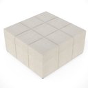 Ver imagem 6 de Puff Decorativo Para Sala de Estar Quadrado Milano 90x90cm W01 Linho Champagne - Lyam Decor