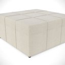 Ver mais imagens de Puff Decorativo Para Sala de Estar Quadrado Milano 90x90cm W01 Linho Champagne - Lyam Decor