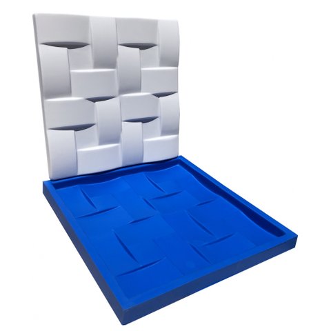 Forma Silicone Gesso Parede 3D - Trançado