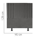 Ver imagem 3 de Cabeceira Cama Box Solteiro Estofada Grécia 90cm Suede:cinza Escuro