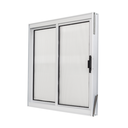 Ver imagem 1 de Vitro de Janela 50x50cm de Correr 2 Folhas Aluminio e Policarbonato para Banheiros Branco