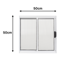 Ver imagem 6 de Vitro de Janela 50x50cm de Correr 2 Folhas Aluminio e Policarbonato para Banheiros Branco