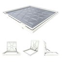 Ver imagem 1 de Tampa Casa Máquina Alumínio Rebaixo Invisível Bege 100x100cm