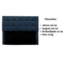 Ver mais imagens de Cabeceira Cama Box Estofada King 195 Cm Ananda Suede: Azul Marinho