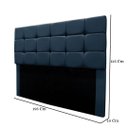 Ver imagem 3 de Cabeceira Cama Box Estofada King 195 Cm Ananda Suede: Azul Marinho