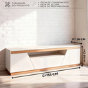 Ver imagem 5 de Rack Angular com Rodapé 155cm para TV 65" Byhouse