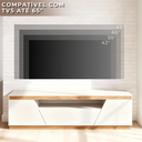Ver imagem 6 de Rack Angular com Rodapé 155cm para TV 65" Byhouse