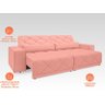 Sofá Retrátil e Reclinável com USB Malibu 2,00m Velosuede Rose – NETSOFAS - 2
