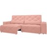 Sofá Retrátil e Reclinável com USB Malibu 2,00m Velosuede Rose – NETSOFAS - 7
