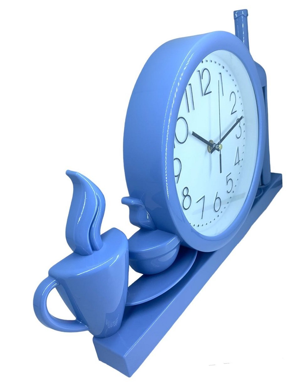 Relógio Parede Cozinha Garrafa Xícara Decorativo Grande Azul Quartz Relógio Decorativo, Relogio Cozi - 5