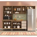 Ver imagem 3 de Cozinha Modulada Milla 4 Peças Amendoa Off White Puxador Aluminio Ii