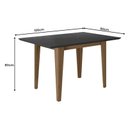 Ver imagem 2 de Mesa de Jantar 136cm Kate com Vidro Carvalho Grafite – Poliman