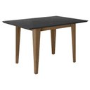 Ver imagem 1 de Mesa de Jantar 136cm Kate com Vidro Carvalho Grafite – Poliman