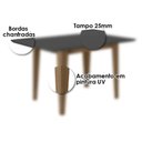 Ver imagem 3 de Mesa de Jantar 136cm Kate com Vidro Carvalho Grafite – Poliman