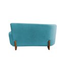 Ver imagem 7 de Namoradeira Sofá Feijão Lounge 120cm Orgânica Bouclé Azul Turquesa