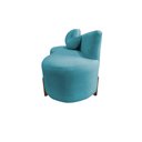 Ver imagem 6 de Namoradeira Sofá Feijão Lounge 120cm Orgânica Bouclé Azul Turquesa
