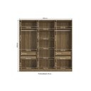 Ver imagem 3 de Guarda-roupa 6 Portas 4 Gavetas Kappesberg Adapt Nogueira