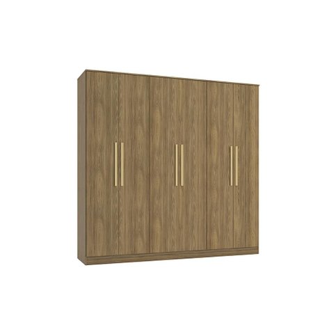 Guarda-roupa 6 Portas 4 Gavetas Kappesberg Adapt Nogueira