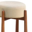 Ver imagem 4 de Puff Banqueta Lotus Luxo Madeira Maciça