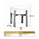 Ver imagem 3 de Puff Banqueta Lotus Luxo Madeira Maciça