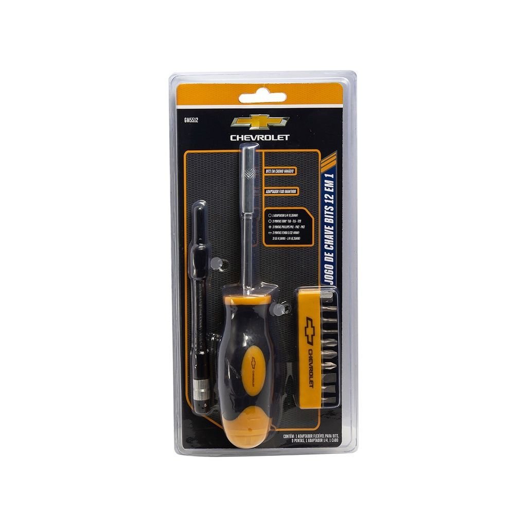 Jogo de Chave com Bits com 12 Peças Gm5512 Chevrolet - 4
