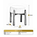 Ver imagem 3 de Puff Banqueta Lotus Luxo Madeira Maciça