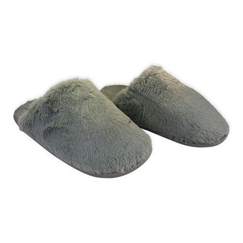 Pantufa Feminina Felpuda Confortavel Tamanho 36 37 Cinza Macia Aconchegante